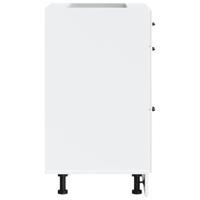 Keuken onderkast Lucca bewerkt hout hoogglans wit - thumbnail