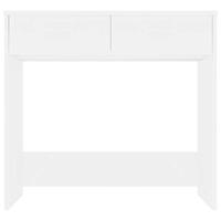 Bureau 80x40x75 cm bewerkt hout wit - thumbnail