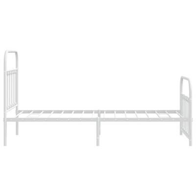 Bedframe met hoofd- en voeteneinde metaal wit 90x200 cm