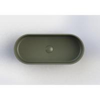Arcqua Case waskom - 60x26cm - Ovaal - Cast marble Mat groen WAS390001 - thumbnail