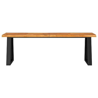 Bankje met natuurlijke rand 140 cm massief acaciahout