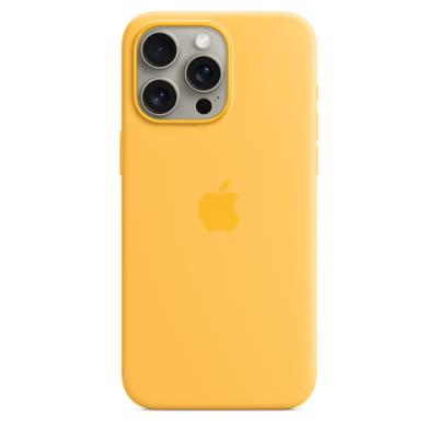 Apple Silicone MagSafe Case iPhone 15 Pro Max Sunshine
