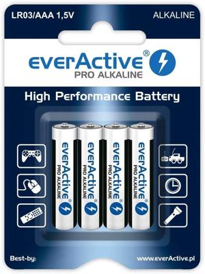 Alkaline batterijen AAA / LR03 everActive Pro - 4 stuks (blister)