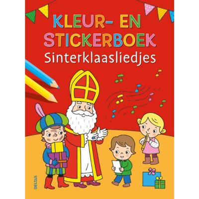 Kleur- en stickerboek Sinterklaasliedjes Kleur- en stickerboek Sinterklaasliedjes