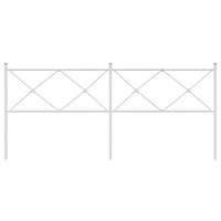 Hoofdbord 193 cm metaal wit - thumbnail