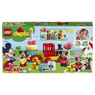 LEGO DUPLO 10941 Mickey en Minnie verjaardagstrein, speelgoedtrein voor baby's met cake en ballonnen LEGO DUPLO 10941 Mickey en Minnie verjaardagstrein, speelgoedtrein voor baby's met cake en ballonnen
