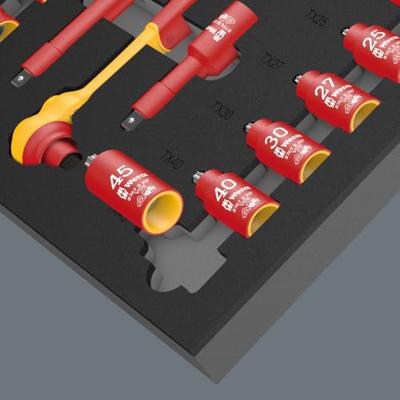 Wera 9726 Schuimrubberen Inzetstuk | Inclusief Zyklop VDE Ratelset 1 | 3/8" | 28-delig - 05150116001 Wera 9726 Schuimrubberen Inzetstuk | Inclusief Zyklop VDE Ratelset 1 | 3/8" | 28-delig - 05150116001