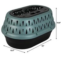 Petmate Top Load Cat Kennel Pearl Green Frost - thumbnail