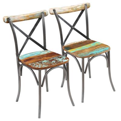 Eetkamerstoelen 2 st massief gerecycled hout Eetkamerstoelen 2 st massief gerecycled hout