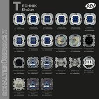 REV 0299320006 Serieschakelaar Inzetstuk Technik Wit, Blauw 1 stuk(s) - thumbnail