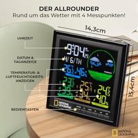 NATIONAL GEOGRAPHIC VA kleuren weerstation 4 meetbereiken zwart - thumbnail