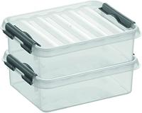 Sunware Q-line box 1 liter transp/metaal - thumbnail
