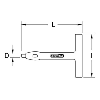 KS Tools 117.1649 Gatenijzer met isolatie, 100 mm (Ø x l) 4 mm x 100 mm