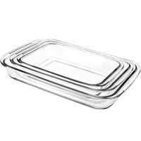 Ovenschaal Ibili 34,5 X 20,5 X 5 CM 39,3 X 23,6 X 5 CM 29,5 X 17,5 X 5 CM Transparant Metaal Plastic 1 L 3 Stuks (3 Onderdelen) - thumbnail