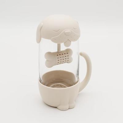 Hond Theeglas Met Infuser Hond Theeglas Met Infuser