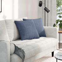 VidaXL Sofa kussens 2 stuks blauw 45 x 45 cm cordstof - thumbnail