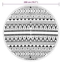 Buitentapijt ARAKIL Ø 200 cm polypropeen zwart - thumbnail