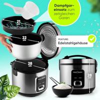 Profi Cook PC-RK 1285 Rijstkoker Inox, Zwart - thumbnail