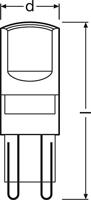 OSRAM HOMELIGHTING 4058075449831 LED-lamp Energielabel F (A - G) G9 Ballon 1.9 W = 20 W Warmwit (Ø x h) 14 mm x 46 mm 2 stuk(s) - thumbnail
