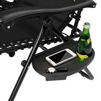 Tuinstoel - Ligstoel Zwart Opvouwbaar - thumbnail