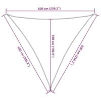 VidaXL Zonnezeil 6x6x6 m 100% polyester oxford zandkleurig - thumbnail