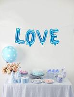 Folieballon Licht Blauw Letter &apos;B&apos; - 35cm - thumbnail