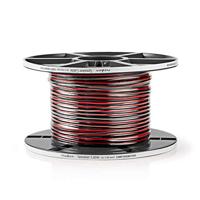Speaker-Kabel | 2x 1,50 mm2 | 100 m | Op Rol | Zwart/Rood - thumbnail