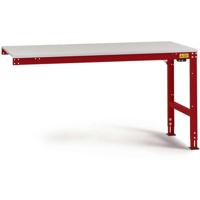 Manuflex LU6128.3003 ESD ESD-werktafel universele standaard aanschuiftafel met melamine schijf, bxdxh = 2000 x 1000 x 763-873 mm Robijn-rood - thumbnail