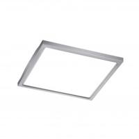 LED Plafondlamp - Badkamerlamp - Trion Foturo - 12W - Warm Wit 3500K - Vierkant - Mat Nikkel - RVS - thumbnail