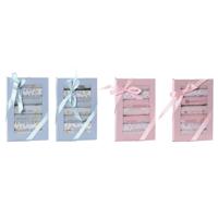 Slabbetjesset Home ESPRIT Blauw Roze Katoen 19 x 29 x 3 cm (4 Stuks) - thumbnail