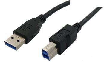 USB3.0 A naar USB3.0 B Kabel 2 Meter - Zwart USB3.0 A naar USB3.0 B Kabel 2 Meter - Zwart