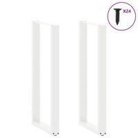 Bartafelpoten 2 st U-vormig 50x(110-111) cm staal wit - thumbnail