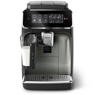 Philips 3300 Series LatteGo EP3349/70 - Espressomachine - 5 Soorten Koffie + Heet Water - Black Panthera - + AquaClean Filter Philips 3300 Series LatteGo EP3349/70 - Espressomachine - 5 Soorten Koffie + Heet Water - Black Panthera - + AquaClean Filter