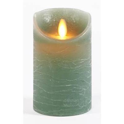 Anna's Collection LED kaars flame effect rustiek 7.5x12.5cm jade groen 1 stuks Anna's Collection LED kaars flame effect rustiek 7.5x12.5cm jade groen 1 stuks