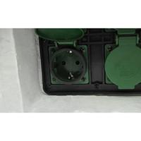 VidaXL Tuinstopcontact 4 ingangen waterproof resin wit - thumbnail
