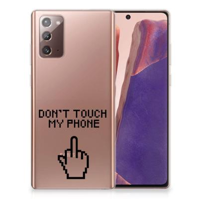 Samsung Note 20 Silicone-hoesje Finger Don't Touch My Phone Samsung Note 20 Silicone-hoesje Finger Don't Touch My Phone