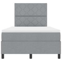 Boxspring bed met matras Lichtgrijs 120 x 200 cm Stof - thumbnail