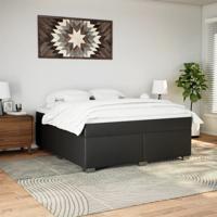 Boxspring met matras kunstleer zwart 180x200 cm - thumbnail