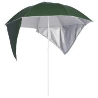 VidaXL Strandparasol met zijwanden 215 cm groen - thumbnail