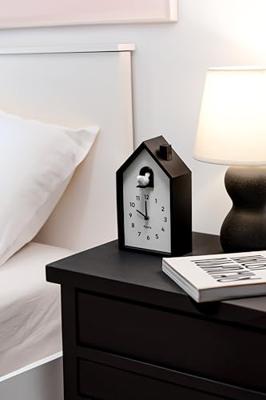 Koekoeksklok wekker - Zwart/wit