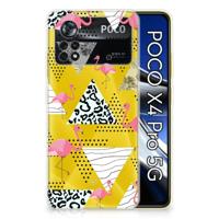 Xiaomi Poco X4 Pro 5G | TPU Hoesje | Flamingo Triangle - thumbnail