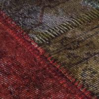 VidaXL Vloerkleed wasbaar anti-slip patchwork ø120 cm meerkleurig - thumbnail