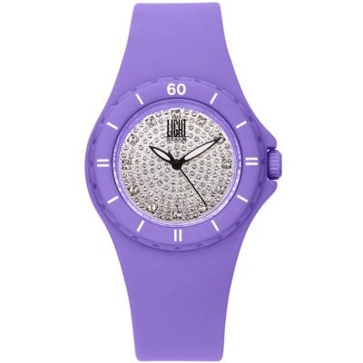Horloge Dames Light Time SILICON STRASS (Ø 36 mm) Horloge Dames Light Time SILICON STRASS (Ø 36 mm)
