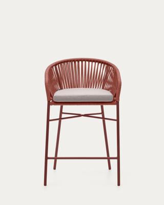 Kave Home Barkruk 'Yanet' kleur Terracotta (zithoogte 65cm)