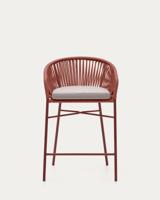 Kave Home Barkruk 'Yanet' kleur Terracotta (zithoogte 65cm) - thumbnail