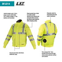 Makita DFJ214ZL | Geventileerde veiligheidsjas | L | Zonder accu's, lader & adapter - thumbnail