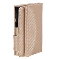 Juscha JU-963407 Pasjeshouder Clicksafe RFID Kunstleer Carbon Champ 8 Pasjes Met Opbergvak Voor Muntgeld - thumbnail