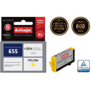 Activejet AH-655YR inkt (vervanging HP 655 CZ112AE; Premium; 12 ml; geel)