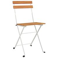Bistrostoelen 4 st inklapbaar massief acaciahout en staal - thumbnail