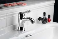 Wastafelmengkraan Sapho Kirké Retro Kristal 1-hendel Gebogen 18.2 cm Chroom (incl. clickwaste) - thumbnail